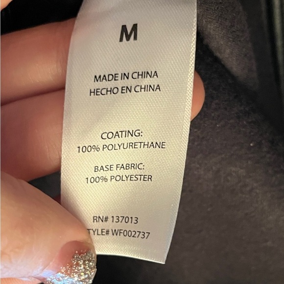 NEW Wildfox Vegan Leather Pants Sze M High Rise w/ Split Hem Straight Leg Chic - Picture 8 of 16